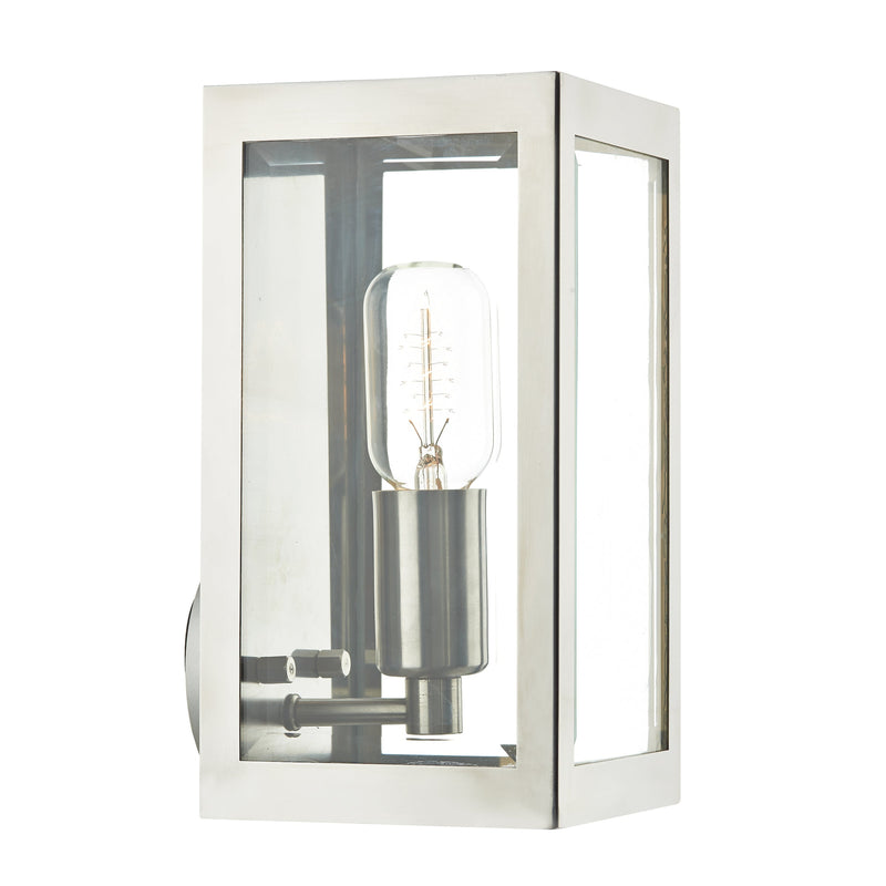 Dar Lighting Era Outdoor Wall Light Stainless Steel Glass IP44 • ERA0744