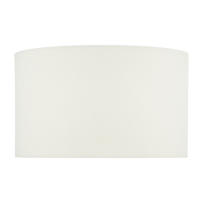 Dar Lighting Esarosa White Linen Drum Shade 37cm • ESA1502