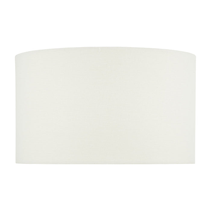 Dar Lighting Esarosa White Linen Drum Shade 37cm • ESA1502