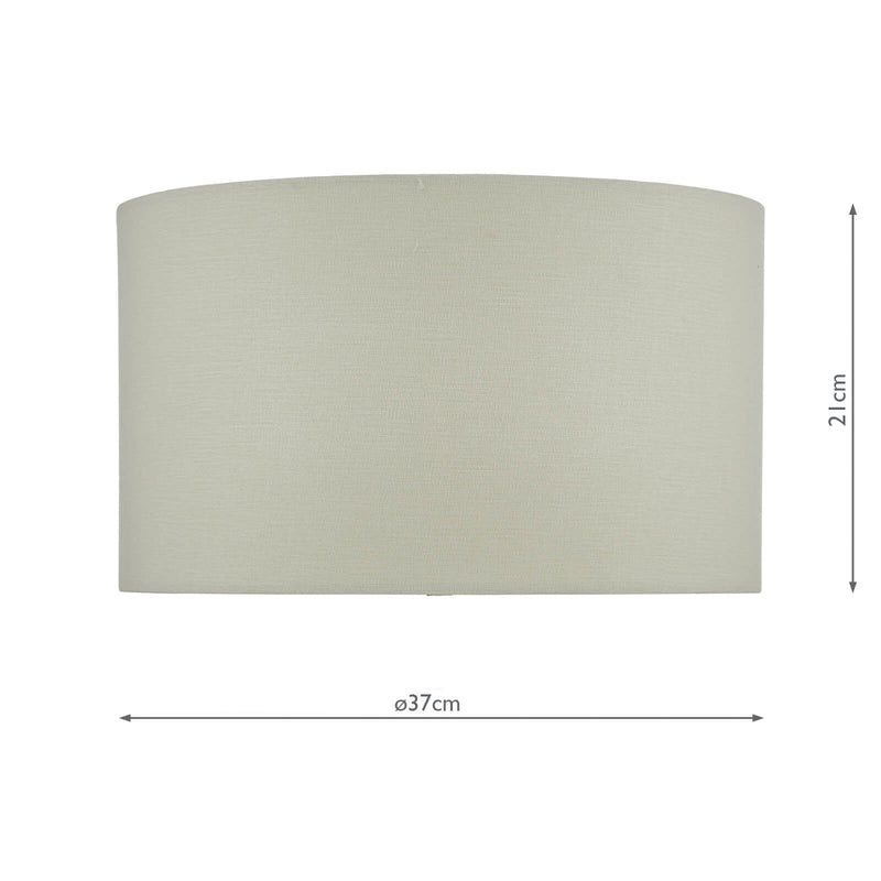 Dar Lighting Esarosa White Linen Drum Shade 37cm • ESA1502