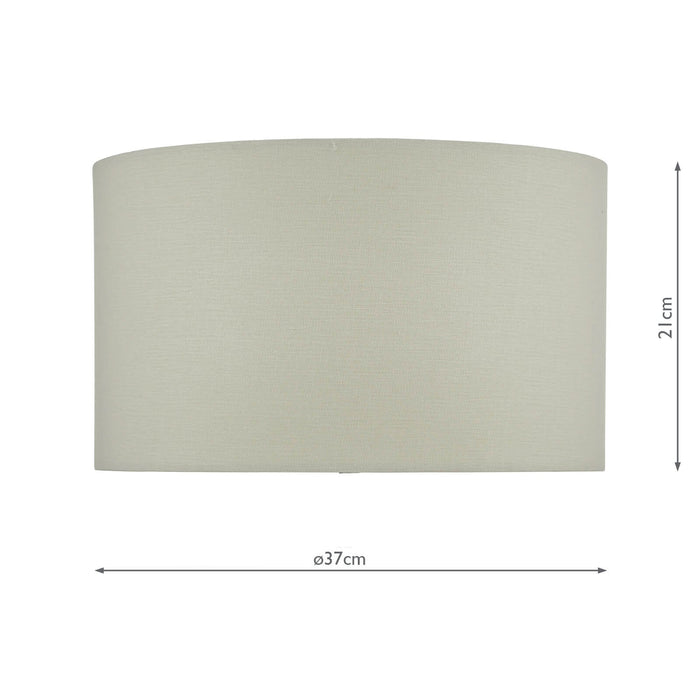 Dar Lighting Esarosa White Linen Drum Shade 37cm • ESA1502