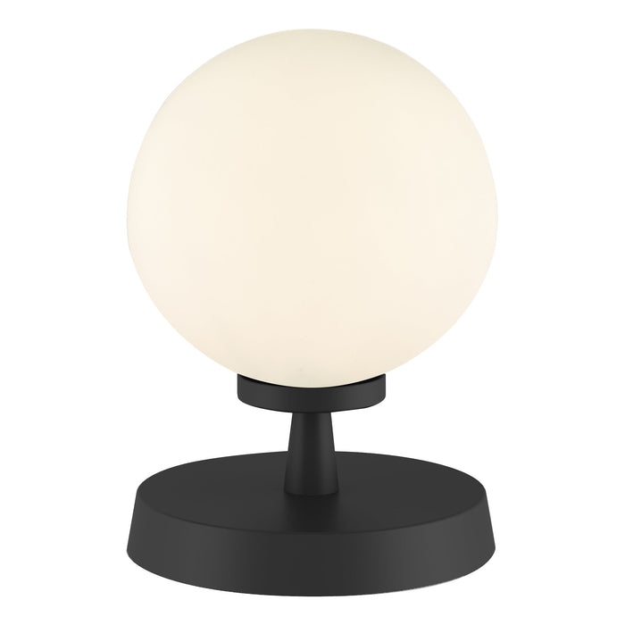Dar Lighting Esben Touch Table Lamp Matt Black With Opal Glass • ESB4122-02