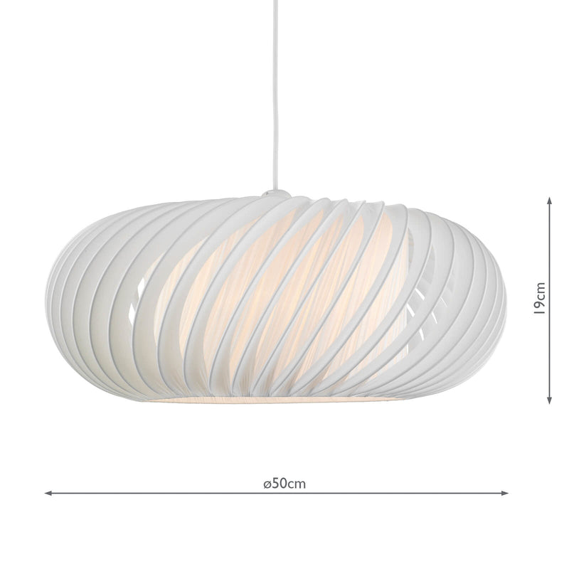 Dar Lighting Explorer Large Slanting Easy-Fit Pendant Shade • EXP8633