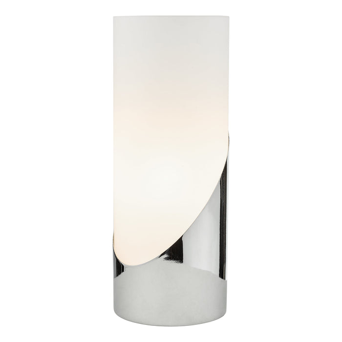 Dar Lighting Faris Touch Table Lamp Polished Chrome Opal Glass • FAR4250