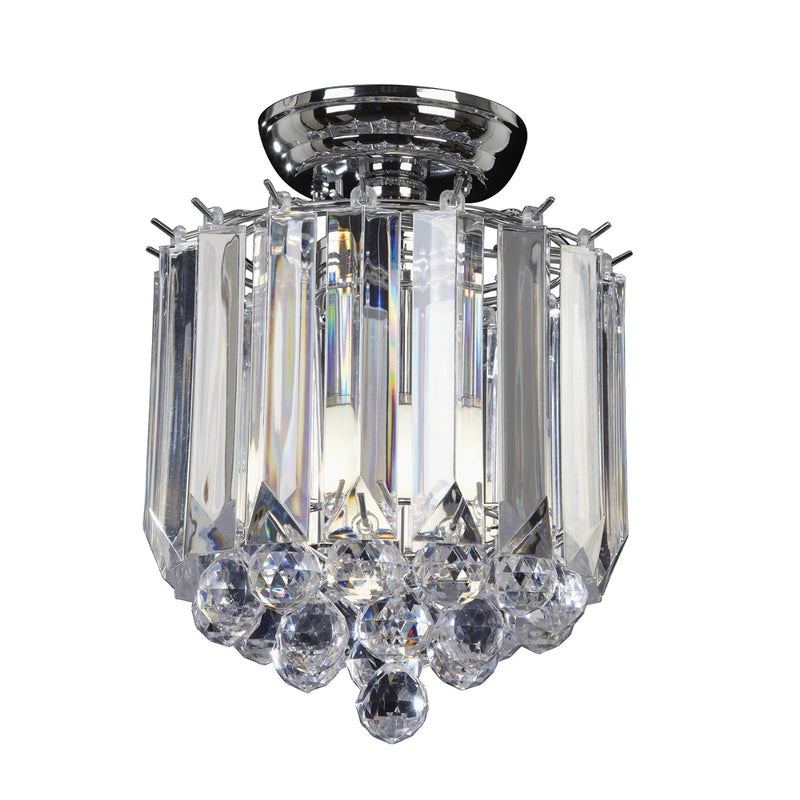 Endon Lighting FARGO-CH Fargo 2 Light Flush In Chrome And Clear Acrylic Finish