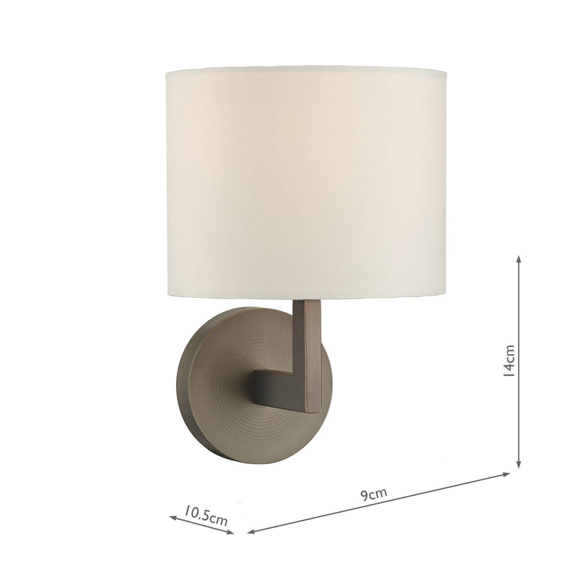 Dar Lighting Ferrara Wall Light Bronze Bracket Only • FER0763