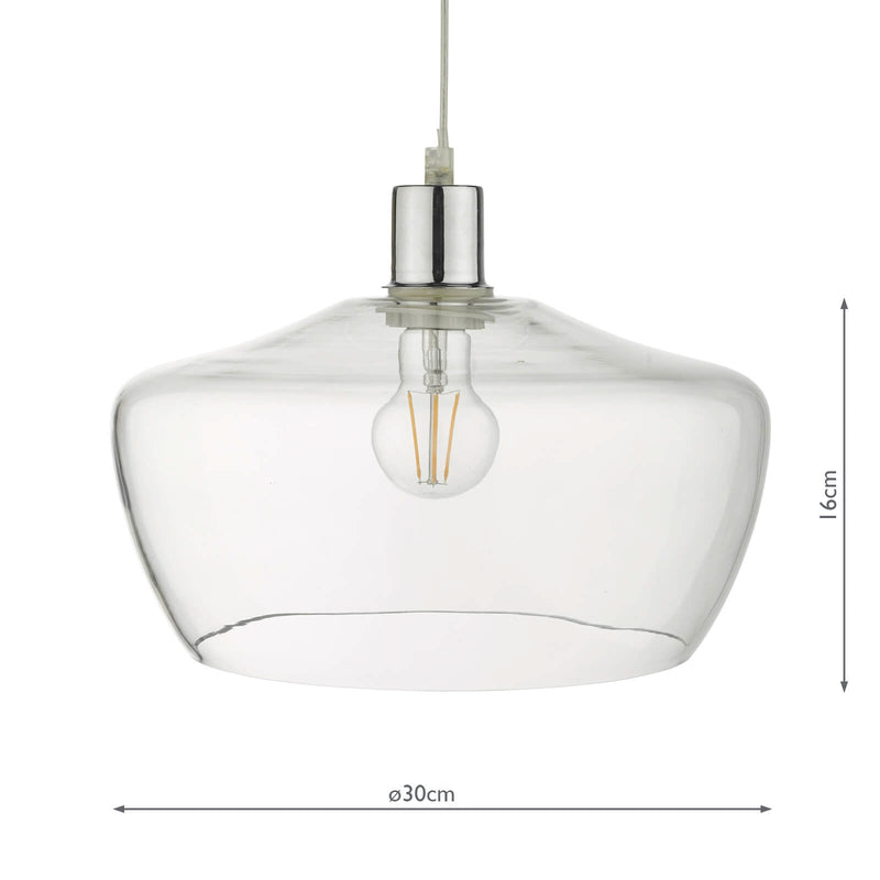 Dar Lighting Fidella Easy Fit Clear Glass • FID6508