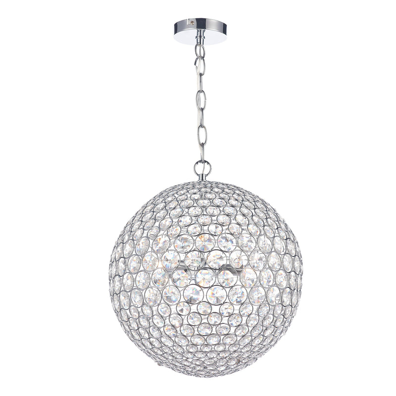 Dar Lighting Fiesta 5 Light 35CM Pendant Polished Chrome • FIE0550