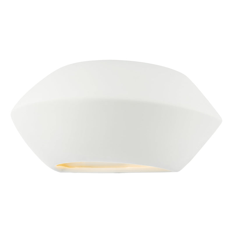 Dar Lighting Foden Ceramic Wall Washer White Unglazed • FOD372