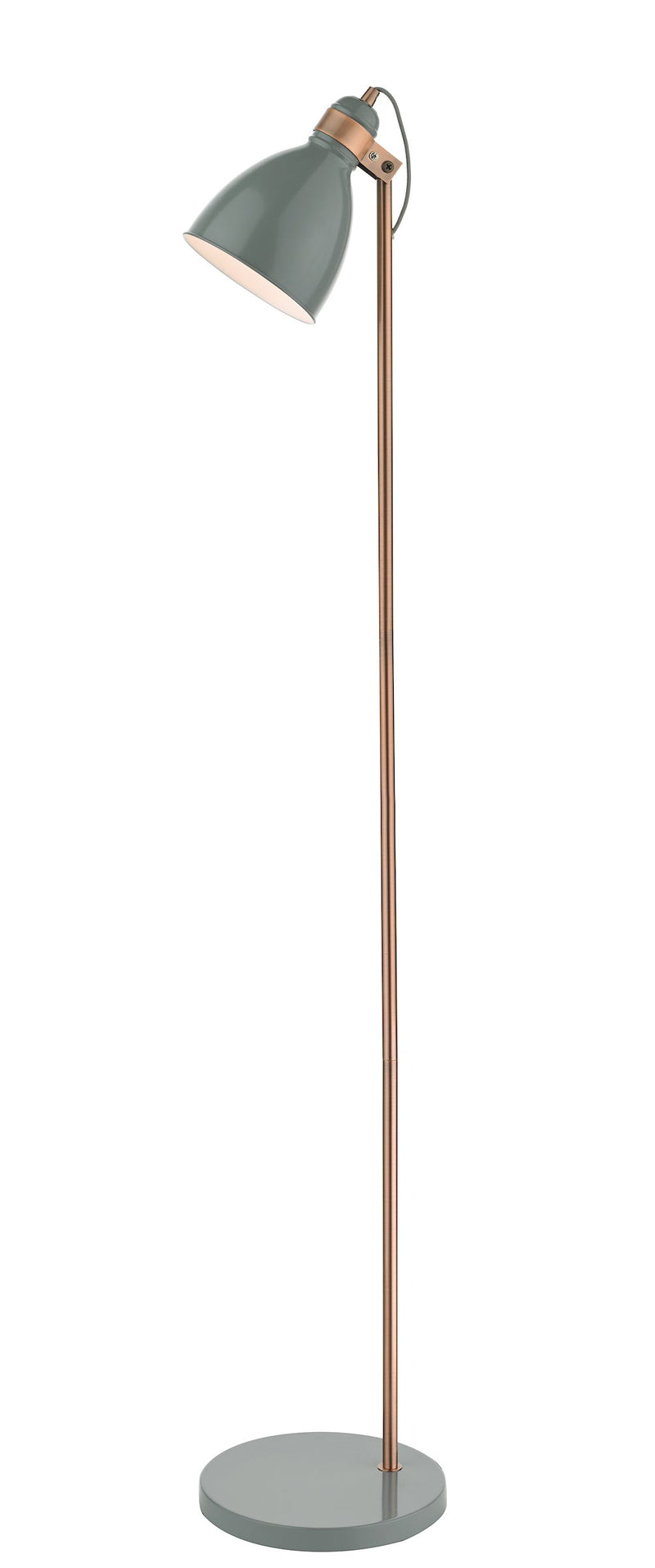 Dar Lighting Frederick Task Floor Lamp Grey & Copper • FRE4939