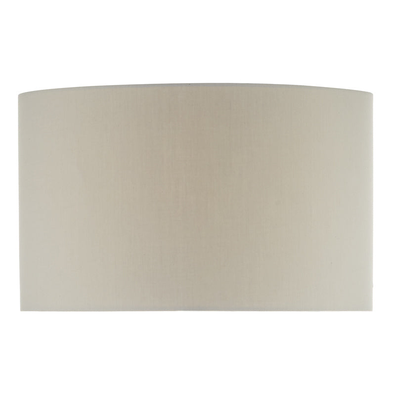 Dar Lighting Funchal Grey Cotton Drum Shade 43cm • FUN1739