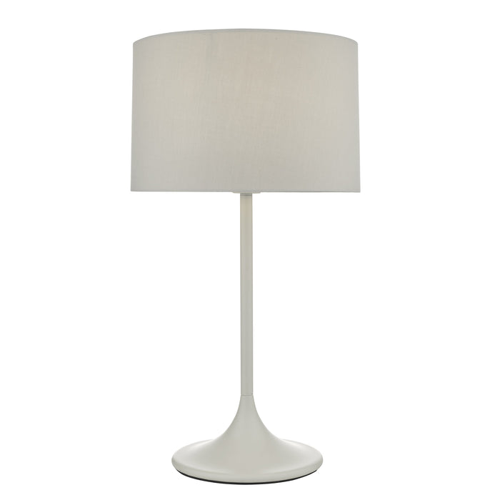 Dar Lighting Funchal Table Lamp Grey With Shade • FUN4239