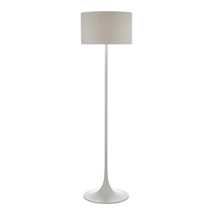 Dar Lighting Floor Lamp Grey With Shade • FUN4939