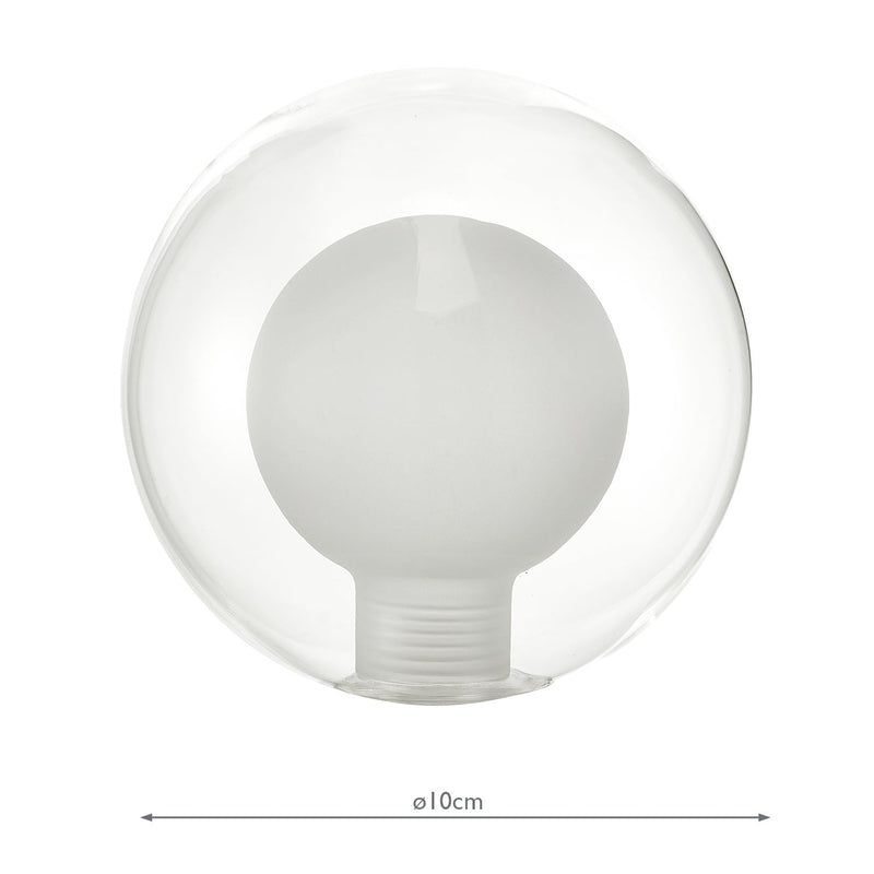 Dar Lighting GL4 Mix & Match Clear With Opal Glass • GL4