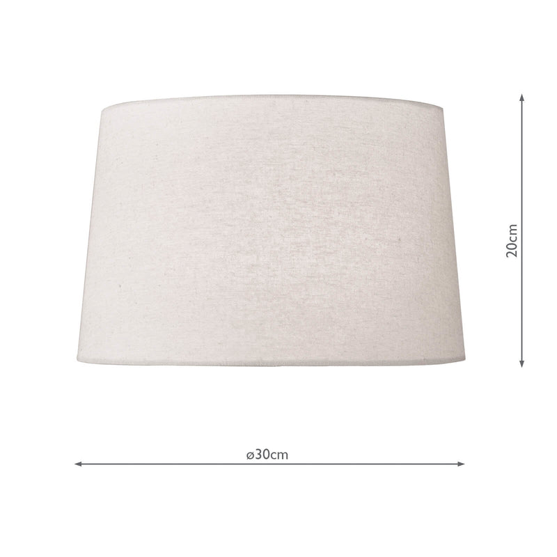 Dar Lighting Griffith Grey Linen Tapered Drum Shade 30cm • GRI1239