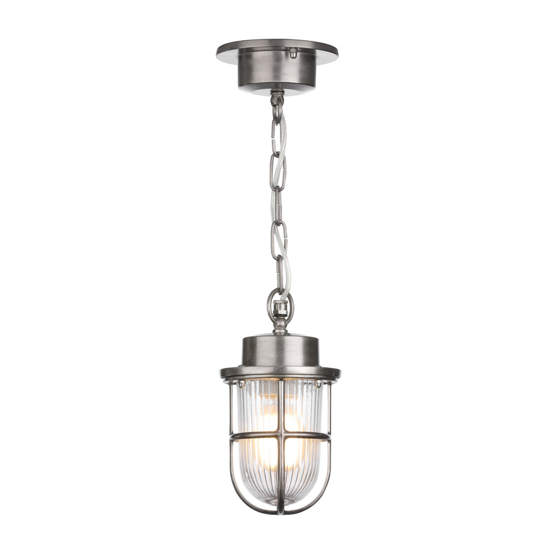 David Hunt Lighting HAR0138 Harbour Single Light Nickel Pendant Ceiling Light