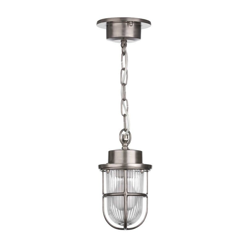 David Hunt Lighting HAR0138 Harbour Single Light Nickel Pendant Ceiling Light