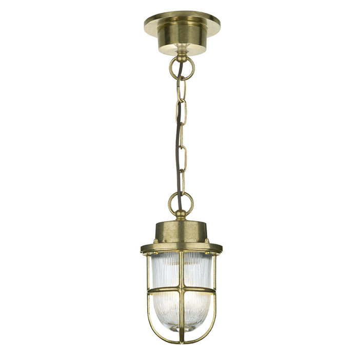 David Hunt HAR0140 Harbour Single Light Brass Pendant Ceiling Light