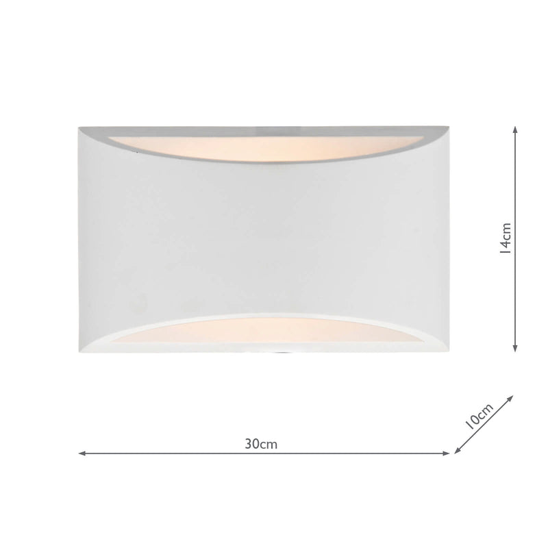 Dar Lighting Hove Wall Washer Small • HOV072