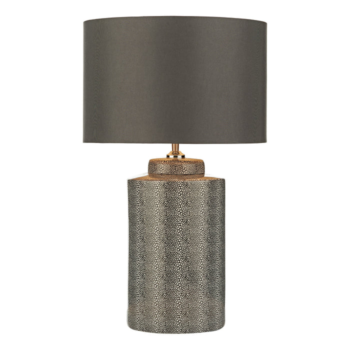 Dar Lighting Igor Table Lamp Grey Shagreen Base Only • IGO4239