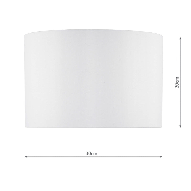 Dar Lighting Innsbruck Ivory Faux Silk Oval Shade 30cm • INN1215