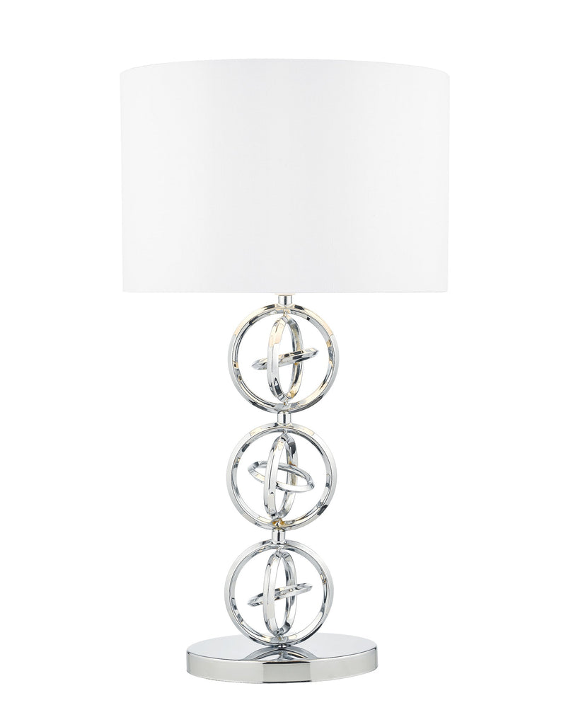 Dar Lighting Innsbruck Table Lamp Polished Chrome With Shade • INN4250