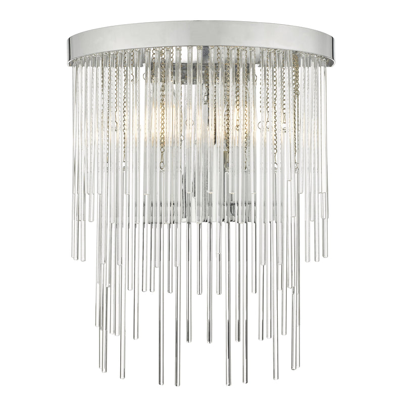Dar Lighting Isla 2 Light Wall Light Polished Chrome And Clear Glass • ISL0950