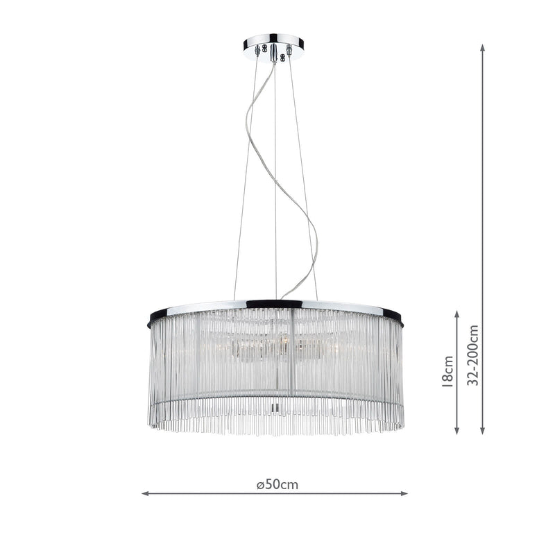 Dar Lighting Japan 50CM 3 Light Pendant White • JAP032