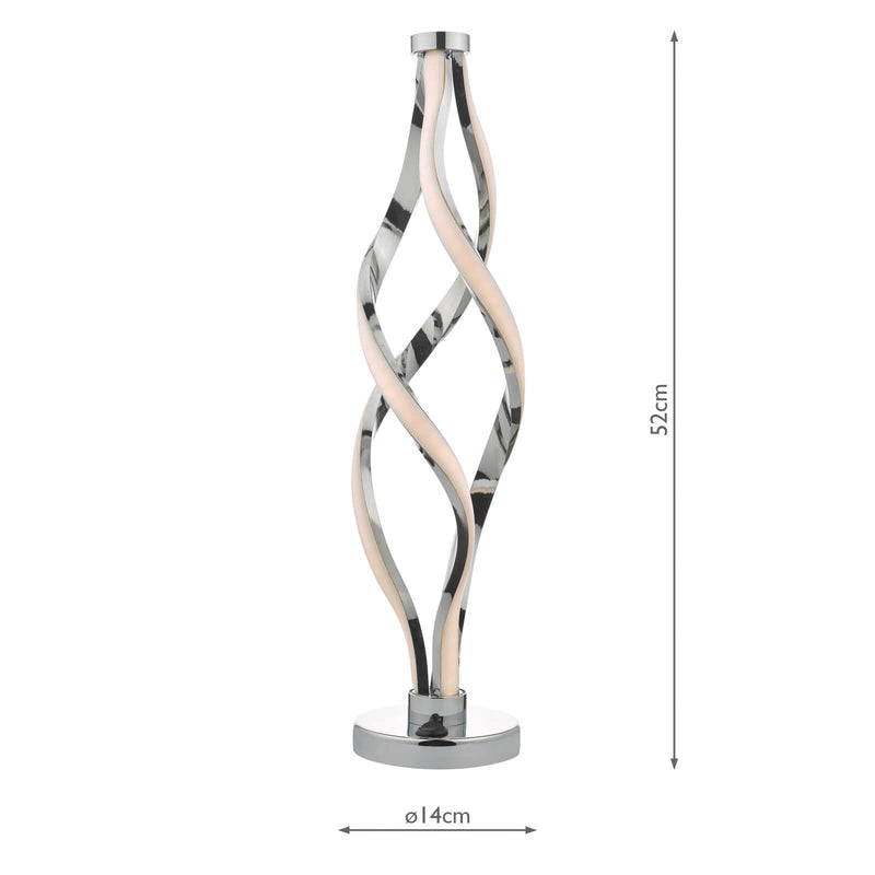 Dar Lighting Jive Table Lamp Aluminium & Opal LED • JIV4268