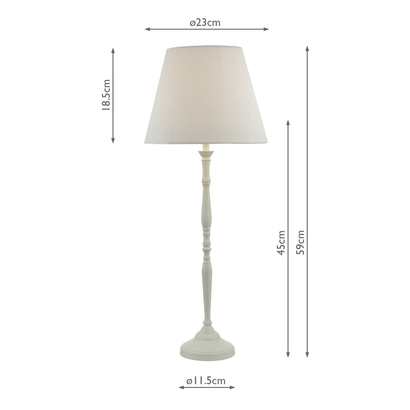 Dar Lighting Joanna Table Lamp White With Shade • JOA422