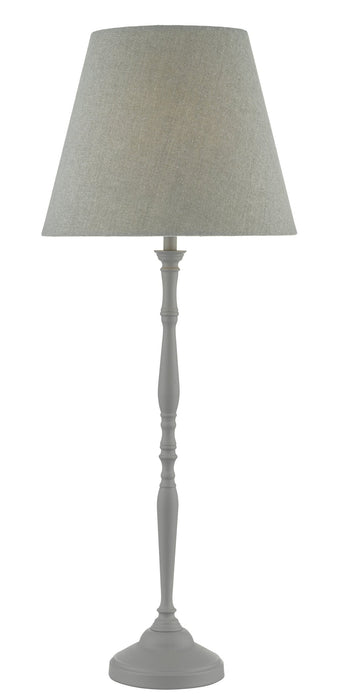 Dar Lighting Joanna Table Lamp Grey With Shade • JOA4239