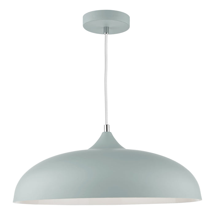 Dar Lighting Kaelan 1 Light Pendant Soft Matt Grey • KAE0139