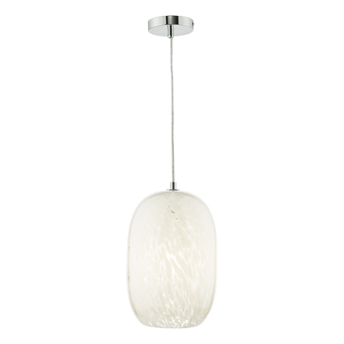 Dar Lighting Kari Pendant White Glass • KAR0102