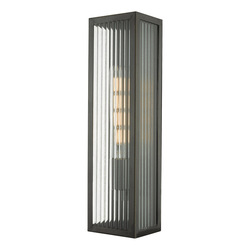 Dar Lighting Keegan Outdoor Wall Light Rubbed Bronze IP44 Large • KEE5063