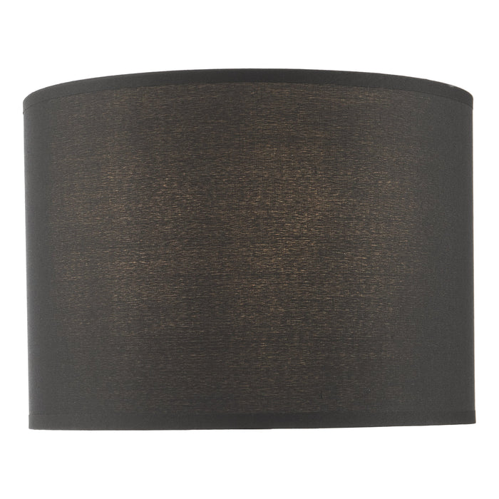 Dar Lighting Kelso Black Cotton Drum Shade 28cm • KEL1222