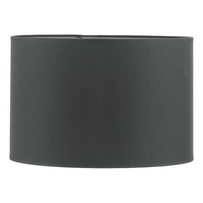 Dar Lighting Kelso Black Cotton Drum Shade 38cm • KEL1522