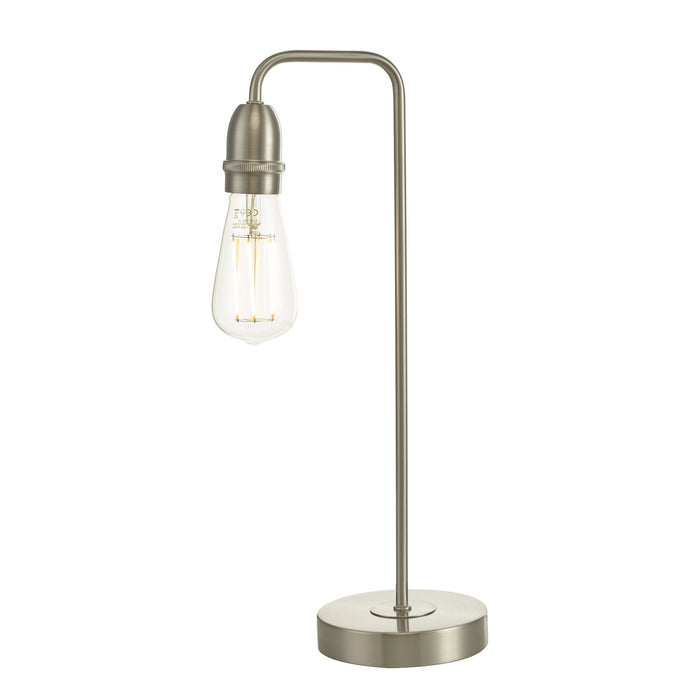 Dar Lighting Kiefer Table Lamp Satin Chrome • KIE4246