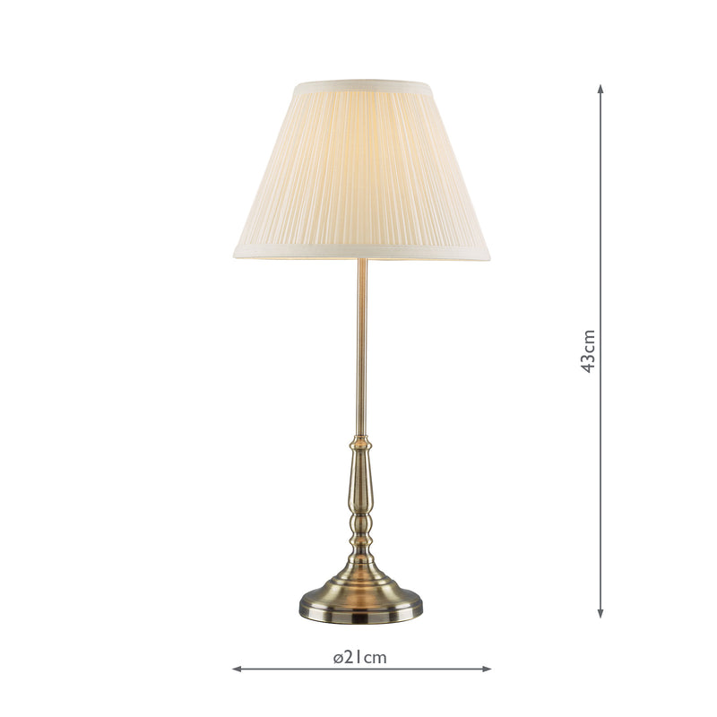 Laura Ashley Elliot Table Lamp Antique Brass With Shade • LA3406958-Q