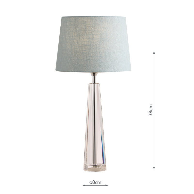 Laura Ashley Blake Medium Table Lamp Crystal Polished Chrome Base Only • LA3452193-Q