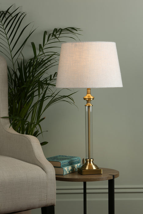 Laura Ashley Winston Table Lamp Antique Brass & Glass Base Only • LA3495491-Q