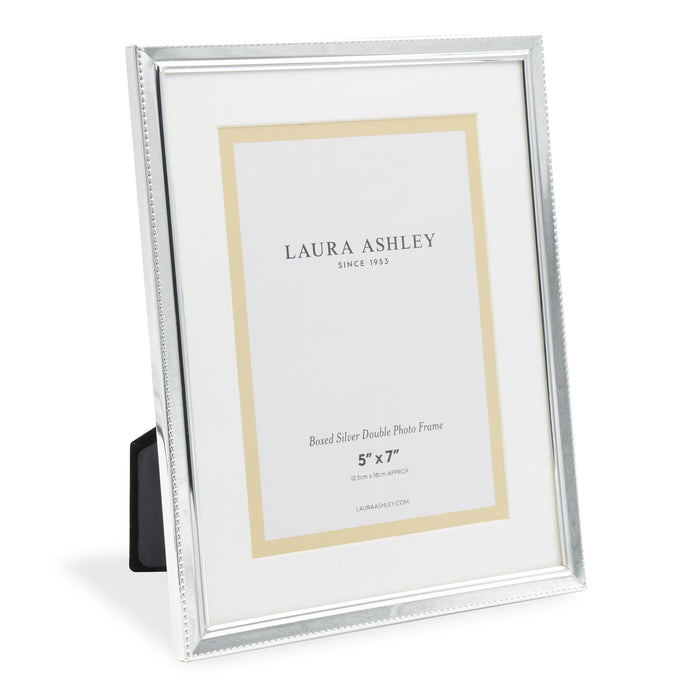 Laura Ashley Boxed Photo Frame Polished Silver 5x7" • LA3534802-Q