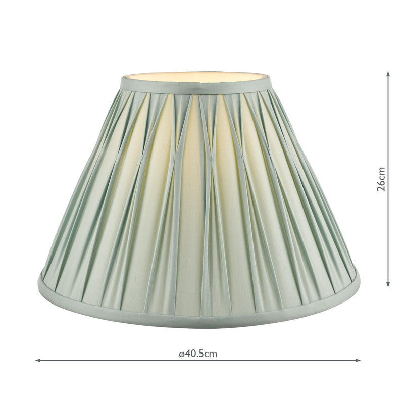 Laura Ashley Fenn Silk Empire Drum Shade Duck Egg 40cm/16 inch • LA3549667-Q