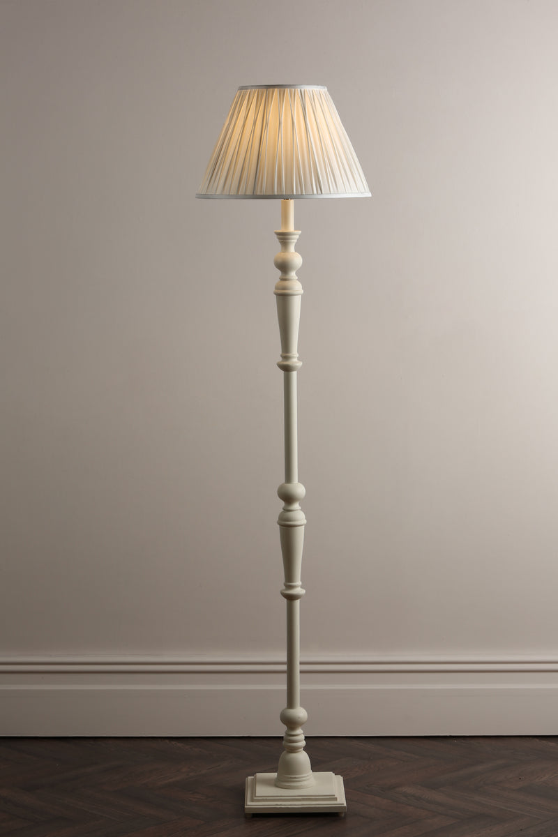 Laura Ashley Tate Wooden Floor Lamp Off White Base Only • LA3552739-Q