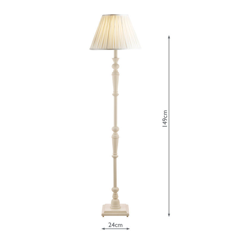 Laura Ashley Tate Wooden Floor Lamp Off White Base Only • LA3552739-Q
