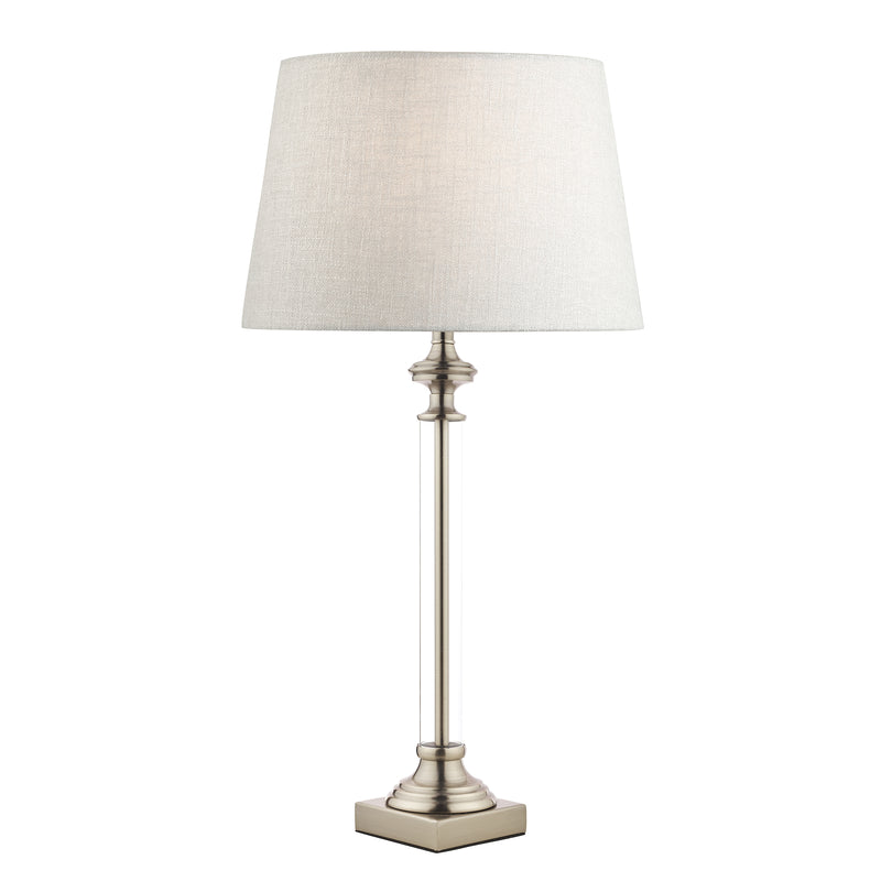 Laura Ashley Winston Table Lamp Antique Chrome & Glass Base Only • LA3552771-Q