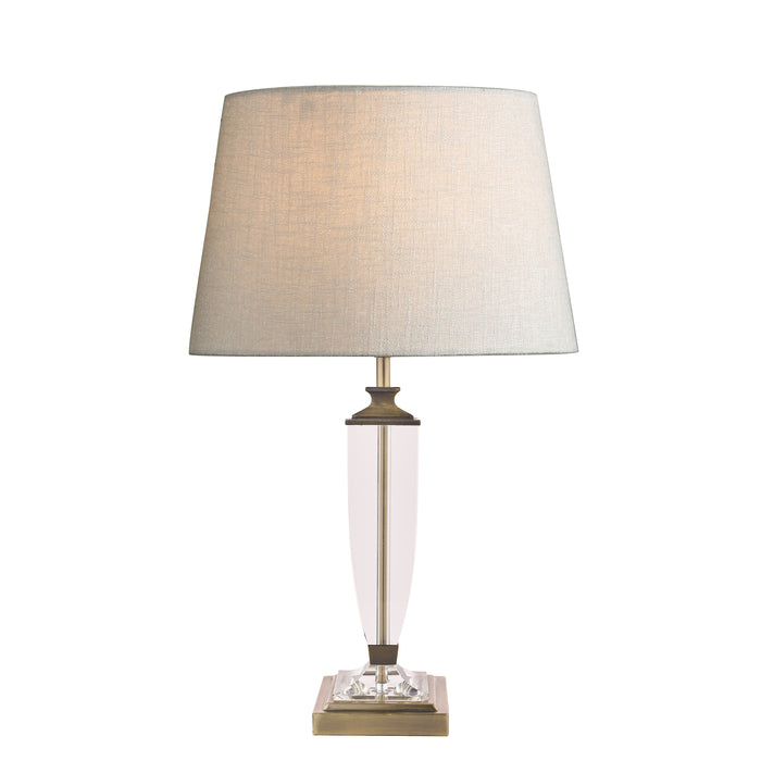 Laura Ashley Carson Medium Table Lamp Antique Brass & Crystal Base Onl —  Superior Lighting