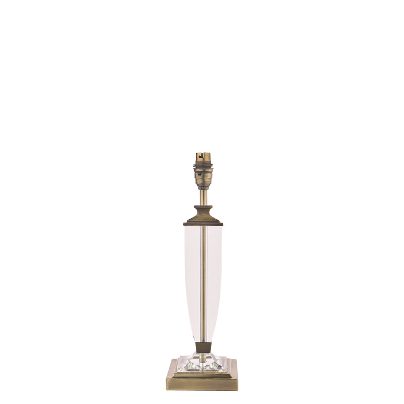 Laura Ashley Carson Medium Table Lamp Antique Brass & Crystal Base Only • LA3553066-Q