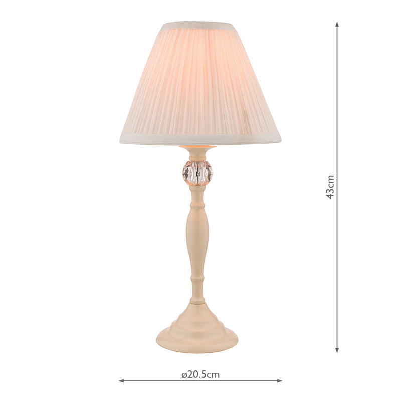 Laura Ashley Ellis Table Lamp Cream With Ivory Shade • LA3567334-Q