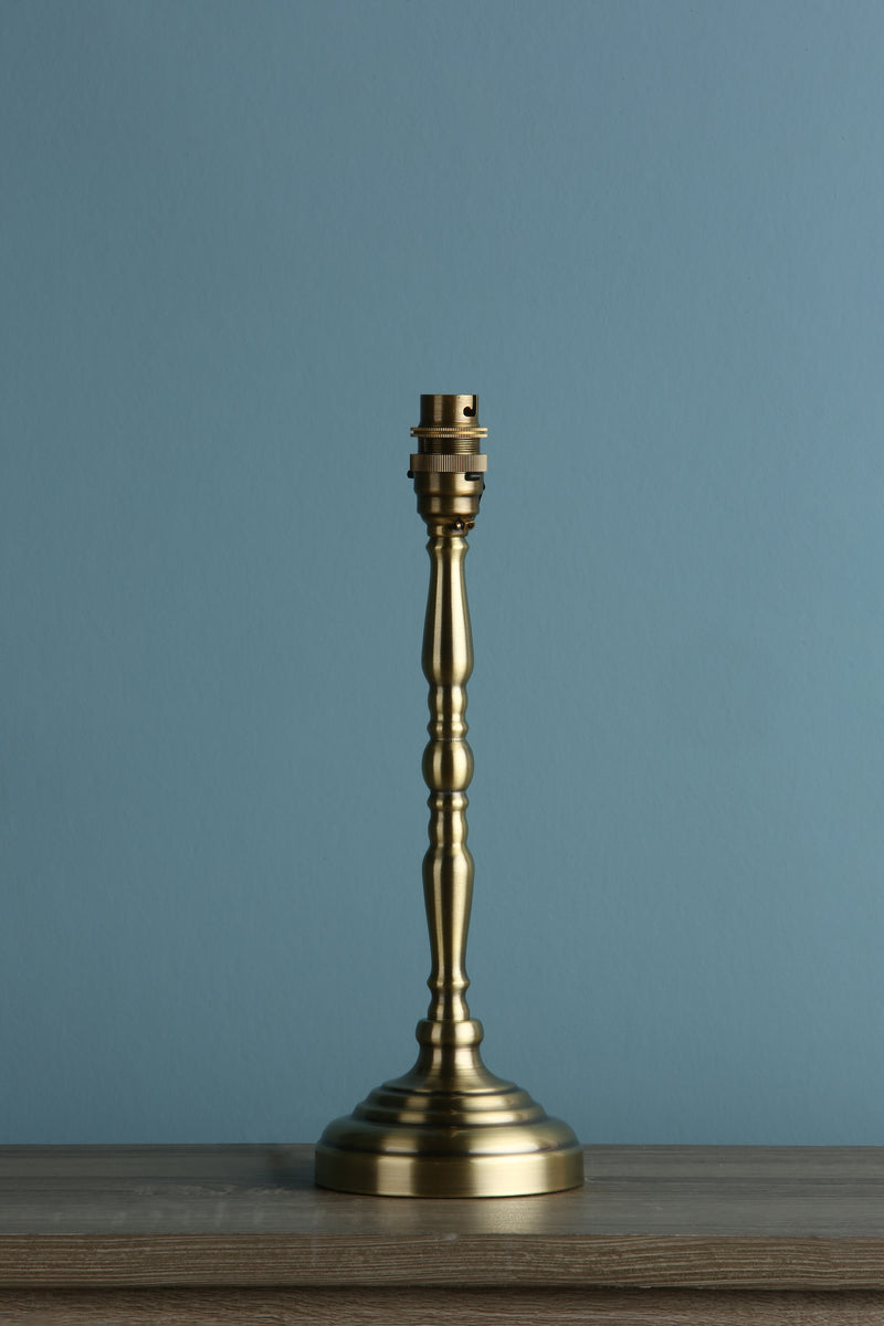 Laura Ashley Corey Antique Brass Candlestick Table Lamp Base Only • LA3569671-Q