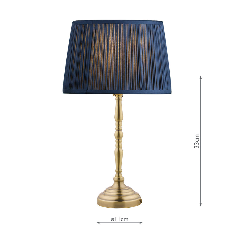 Laura Ashley Corey Antique Brass Candlestick Table Lamp Base Only • LA3569671-Q